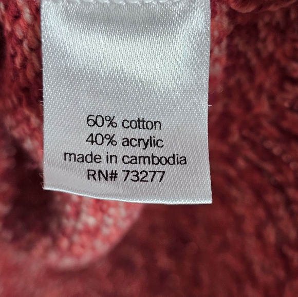 Sonoma red long sleeve knit sweater size L - Picture 4 of 4